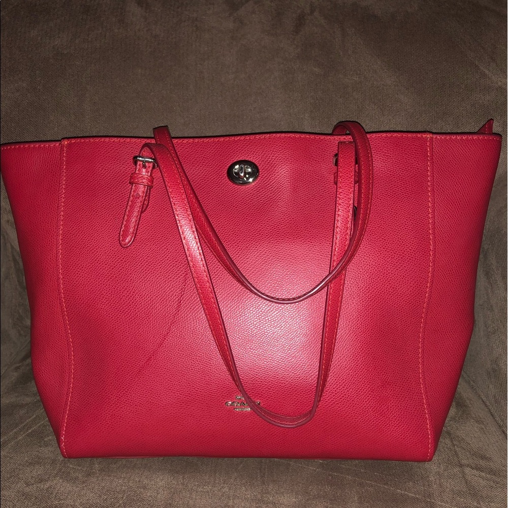 Red large Coach purse